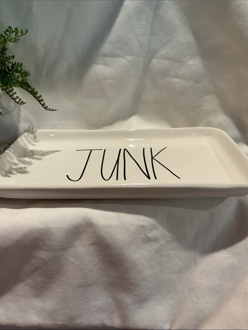 EUC - Rae Dunn Ceramic JUNK Tray - Picture 3 of 4